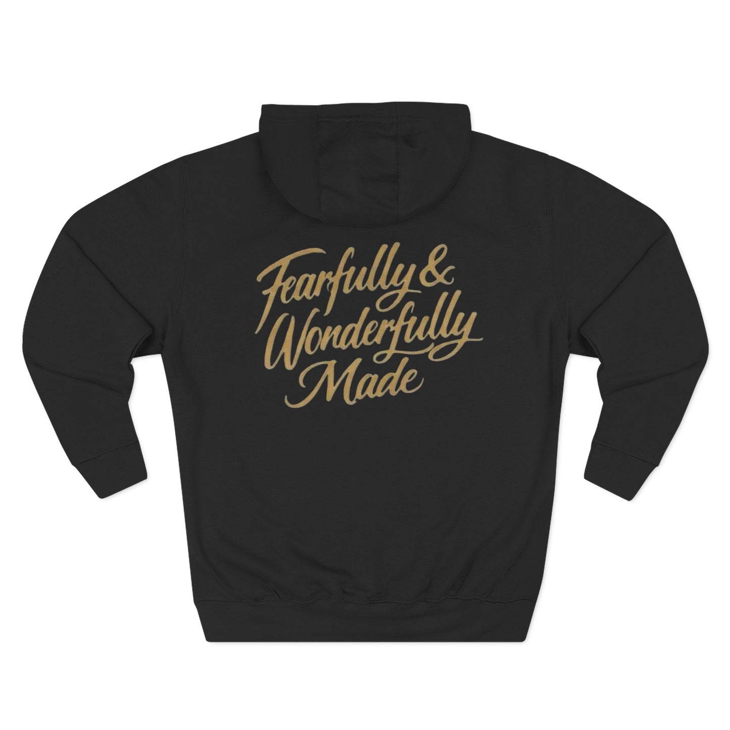 Man of God “Fearfully and Wonderfully Made" Hoodie — Three-Panel Fleece Faith Based Hoodie Christian Hoodie Jesus Hoodie God Hoodie