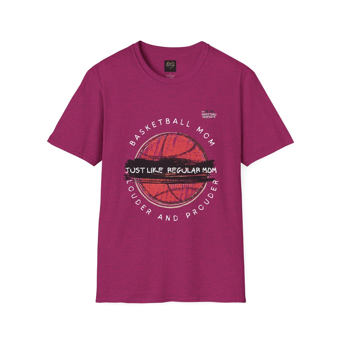 Basketball Mom Louder Prouder Basketball Warehouse Unisex Softstyle T-Shirt - Sporty and Stylish Cotton Tee for Fans