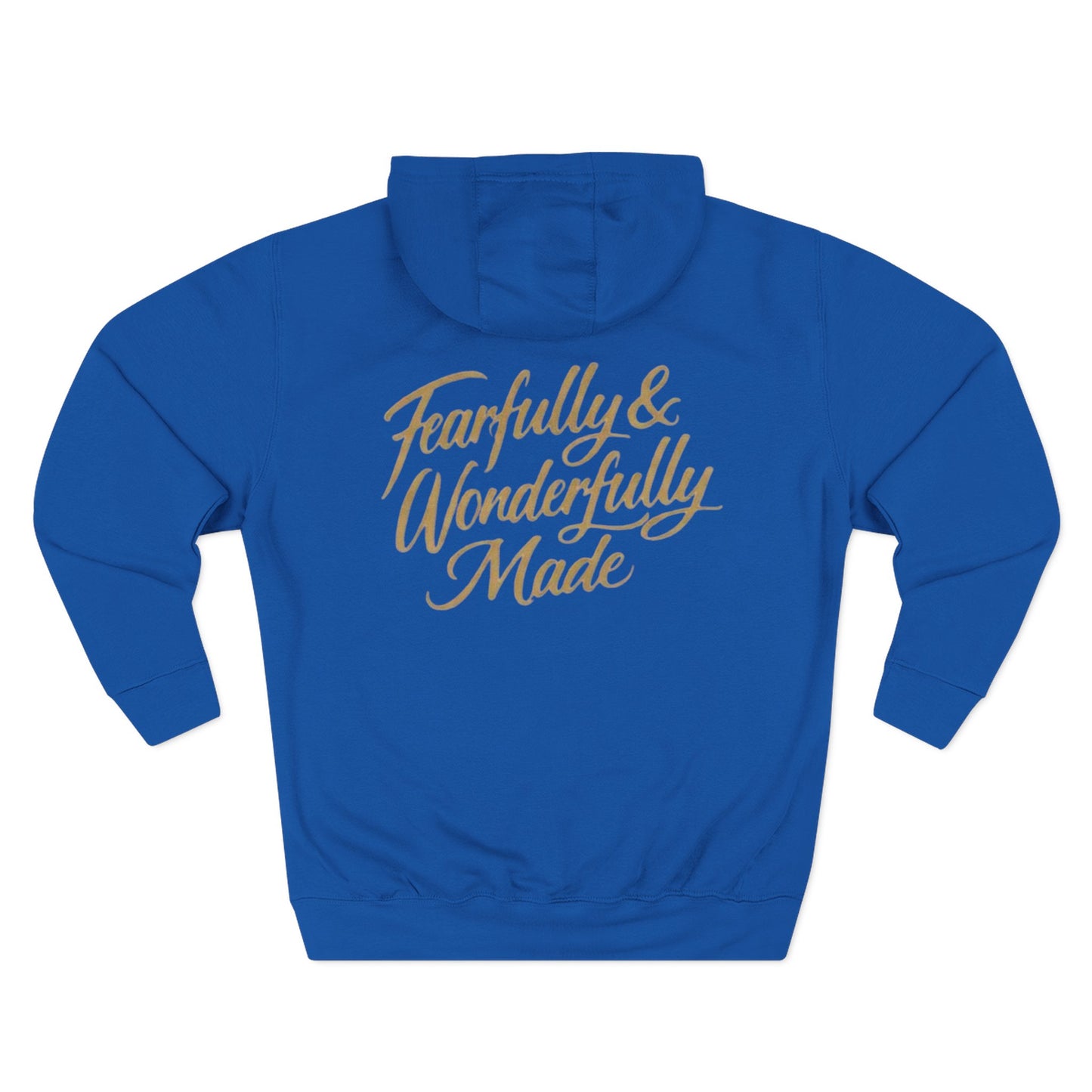 Man of God “Fearfully and Wonderfully Made" Hoodie — Three-Panel Fleece Faith Based Hoodie Christian Hoodie Jesus Hoodie God Hoodie