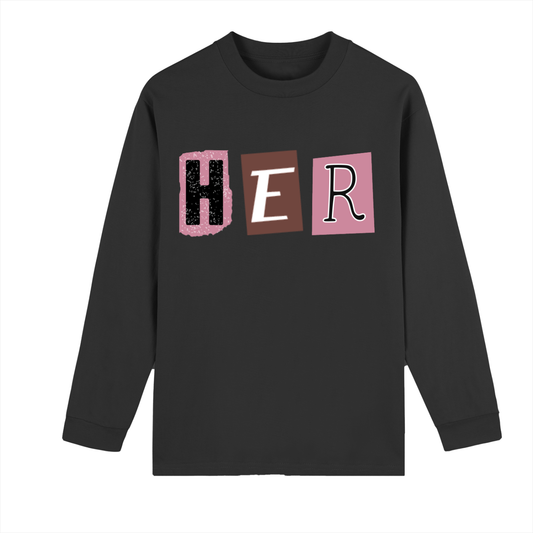 HER Crew Neck Drop Shoulder Long Sleeve Shirt