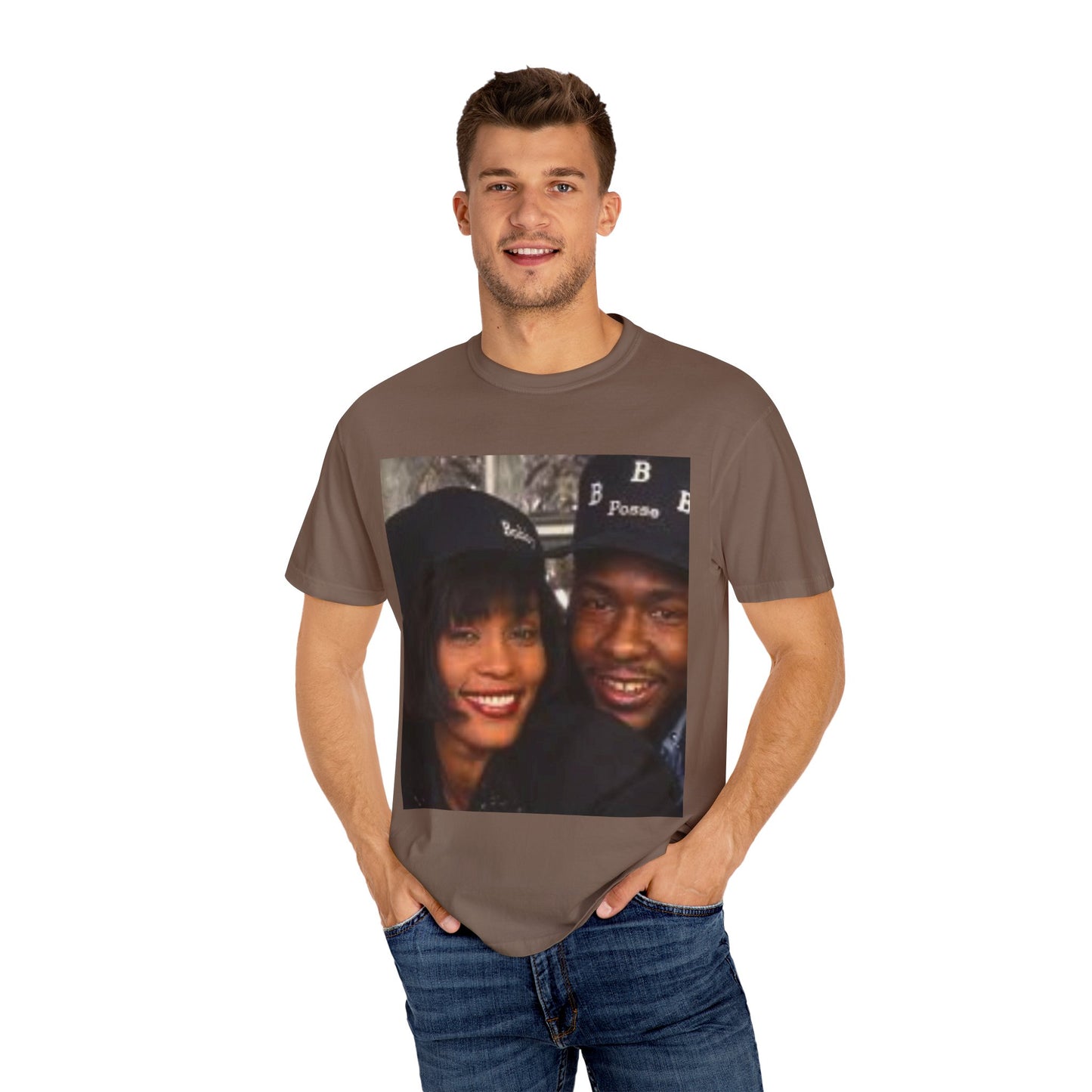 Whitney and Bobby, Bobby and Whitney, Love Story, Hip Hop Love, Unisex Garment-Dyed T-shirt