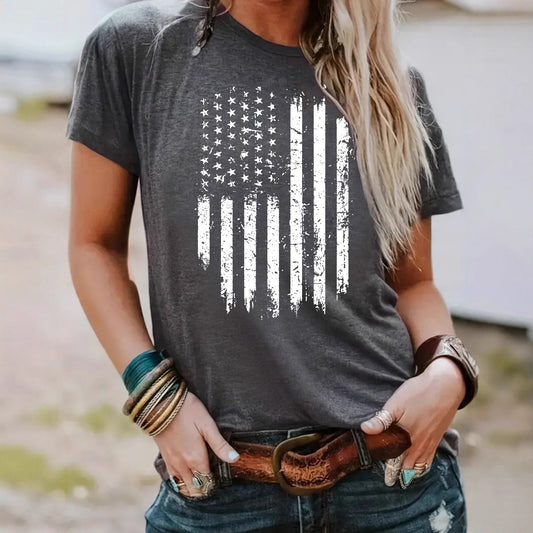 T-shirt  flag print Patriot Shirt