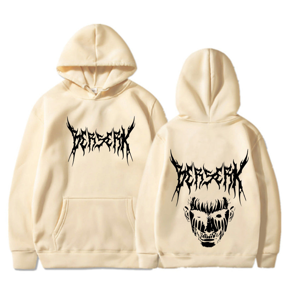 Dark Gothic Harajuku Graphic Hoodie – Anime-Inspired Streetwear Sweatshirt Anime Hooded Sweatshirt Hoodie