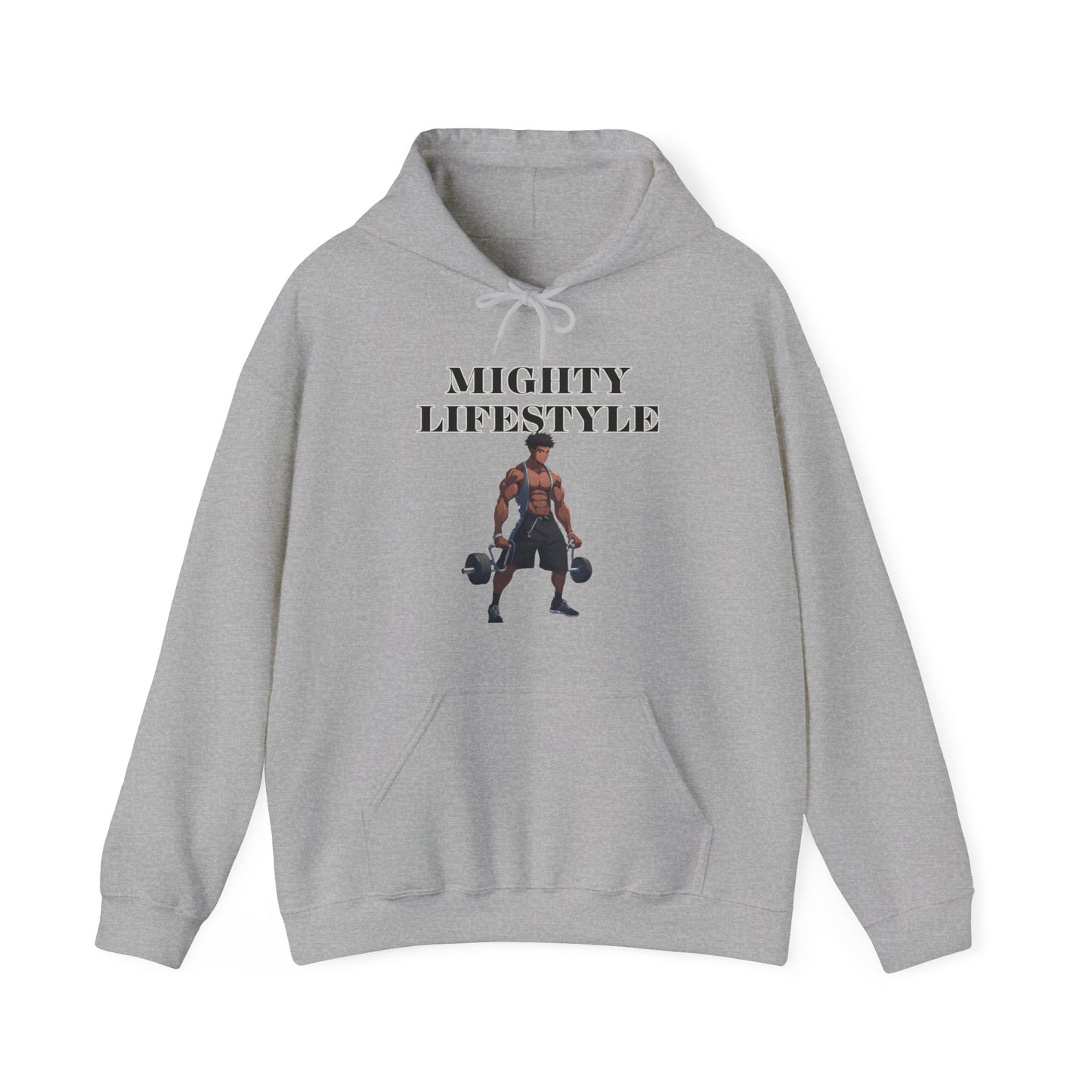 Weight Lifting, Gym Anime, Mighty Lifestyle Baller Unisex Hoodie, Heavy Blend™ Hooded Sweatshirt