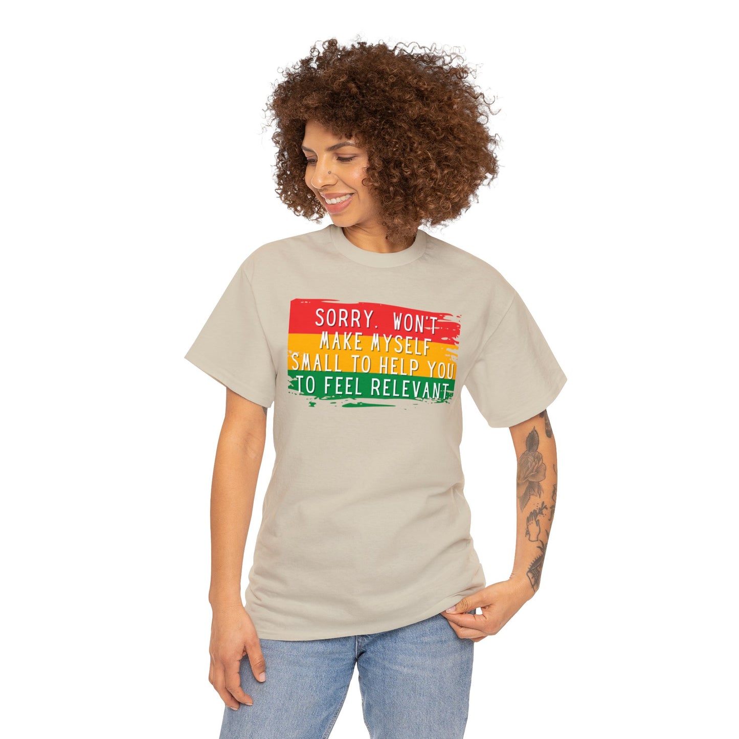 Unapologetic Shirt, Sorry Won't Make Myself Smaller, Shirt for Black History, Shirt for BIPOC, Shirt For Black Pride