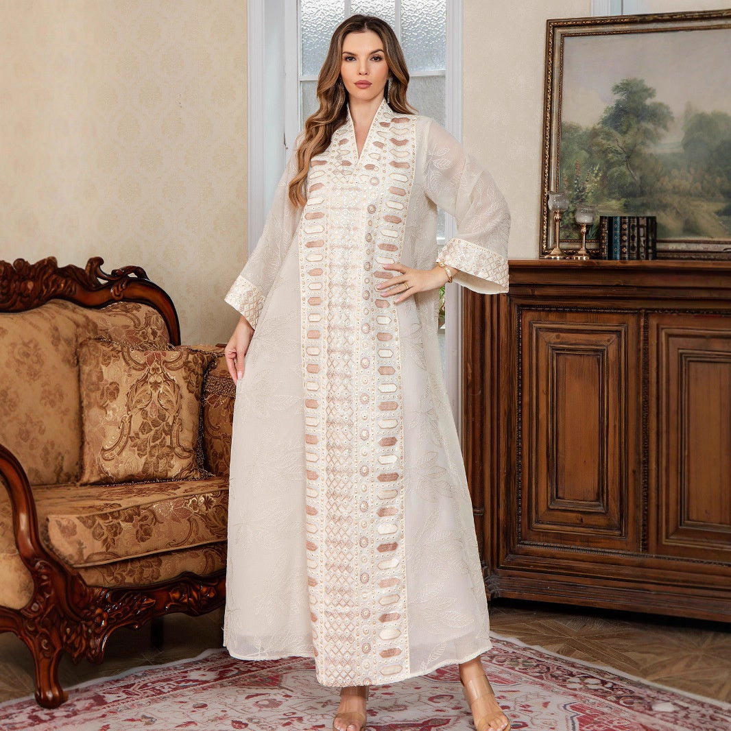 Moo Moo Long Robe Women's Abaya Elegant Long Dress Middle East Clothing Dubai Dress