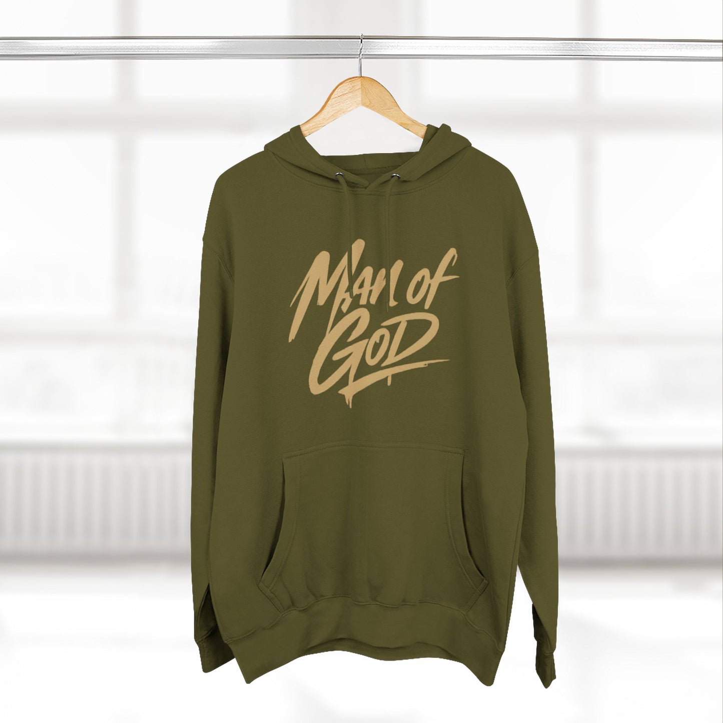 Man of God “Fearfully and Wonderfully Made" Hoodie — Three-Panel Fleece Faith Based Hoodie Christian Hoodie Jesus Hoodie God Hoodie