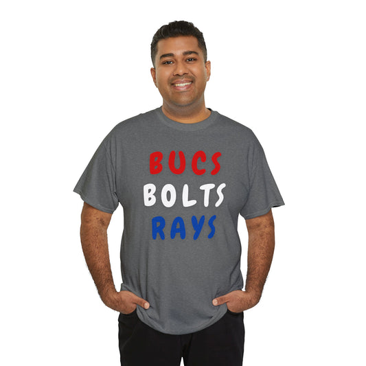 BUCS BOLTS RAYS Shirt Tee adult