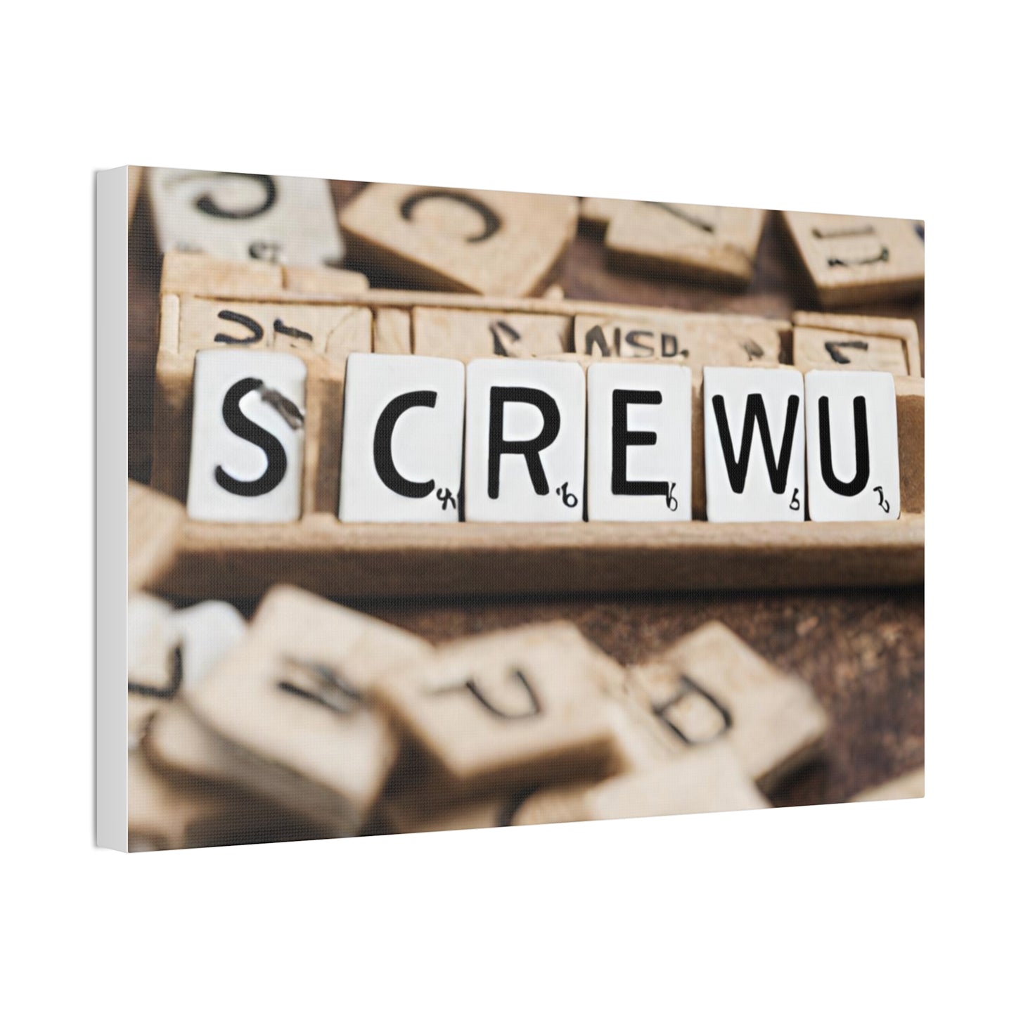 Screw U | Funny Canvas Art | Wall Art | Wall Decor | Office Art | Canvas Stretched, 1.5''