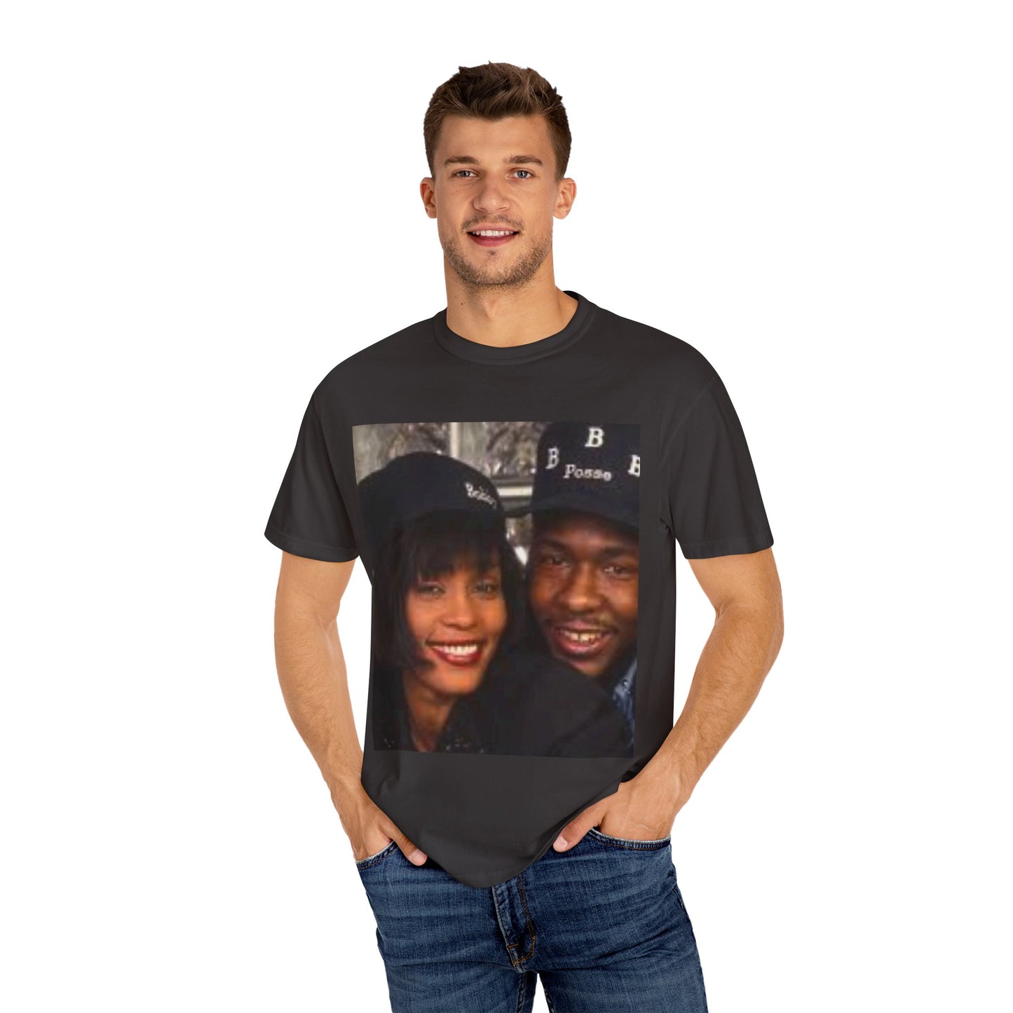 Whitney and Bobby, Bobby and Whitney, Love Story, Hip Hop Love, Unisex Garment-Dyed T-shirt