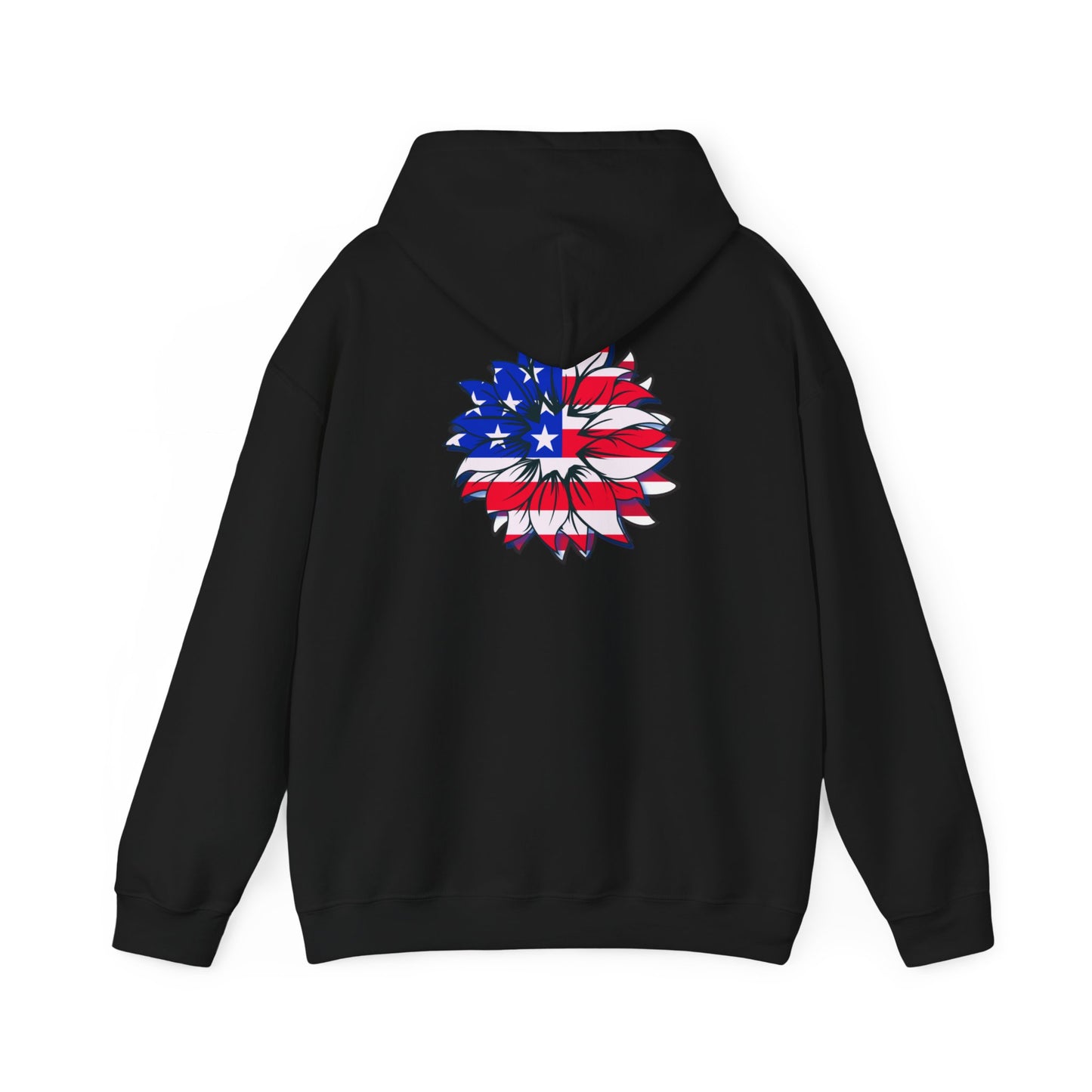 SUNFLOWER US FLAG hoodie, Hoodie for patriots, Gift for American Pride