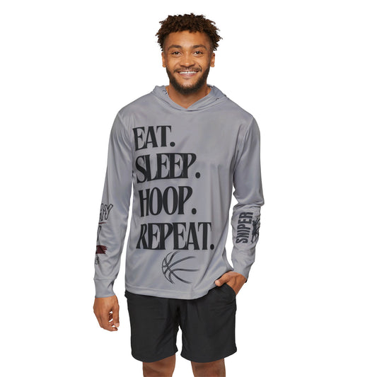 Men's Basketball Warmup Hoodie - Eat, Sleep, Hoop, Repeat | Perfect for Sports Enthusiasts
