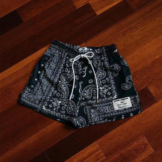 ML Patterned Basketball Shorts | Paisley American Sports Shorts – Trendy, Breathable, Game-Ready Style | Trendy casual sports shorts