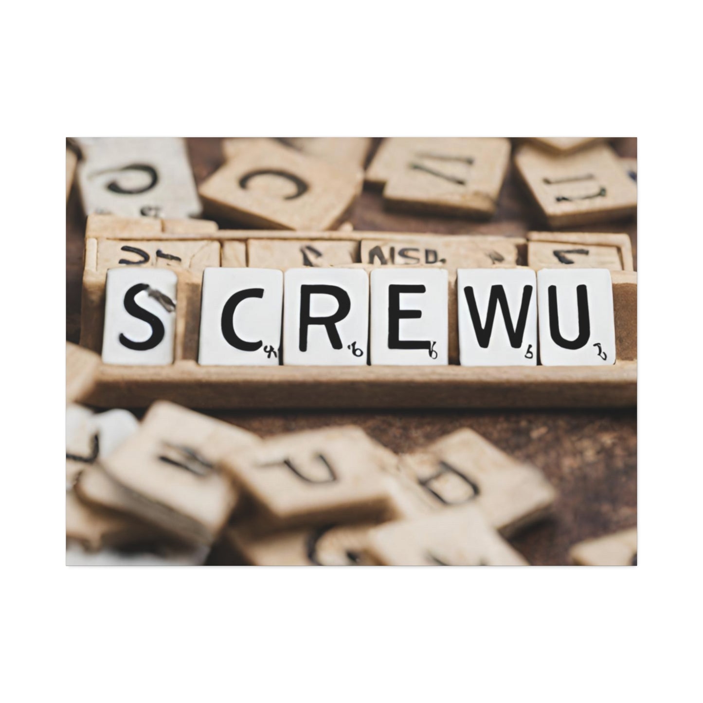 Screw U | Funny Canvas Art | Wall Art | Wall Decor | Office Art | Canvas Stretched, 1.5''