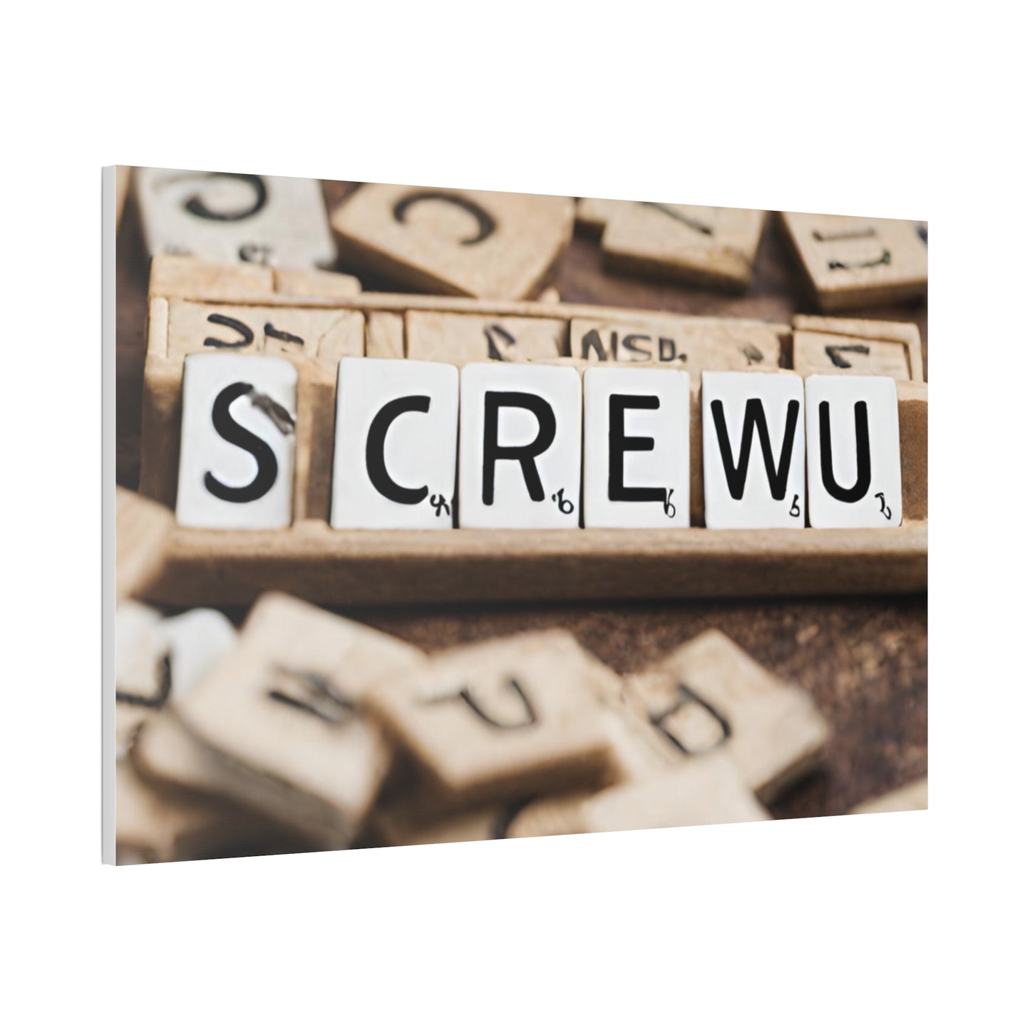 Screw U | Funny Canvas Art | Wall Art | Wall Decor | Office Art | Canvas Stretched, 1.5''