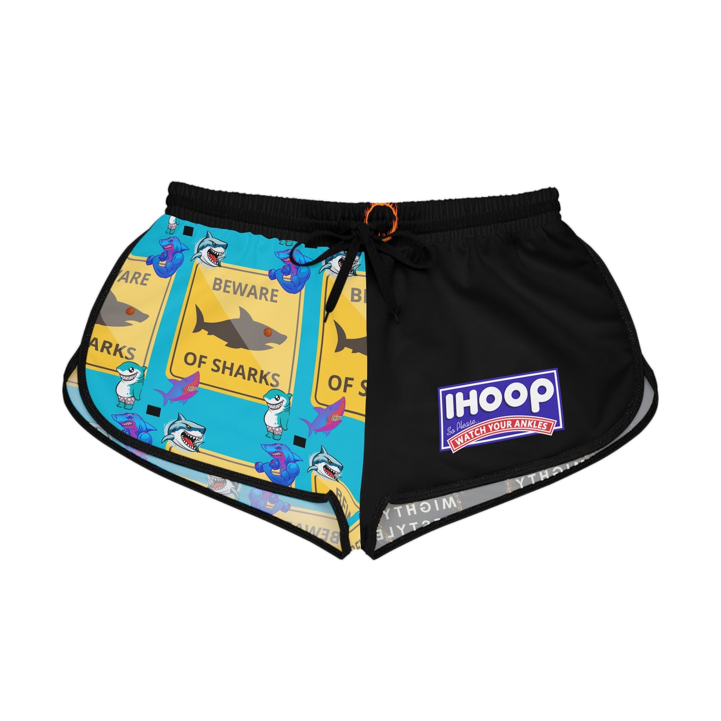 Basketball Shorts - Mighty Lifestyle Beware of Sharks Women's Relaxed Shorts