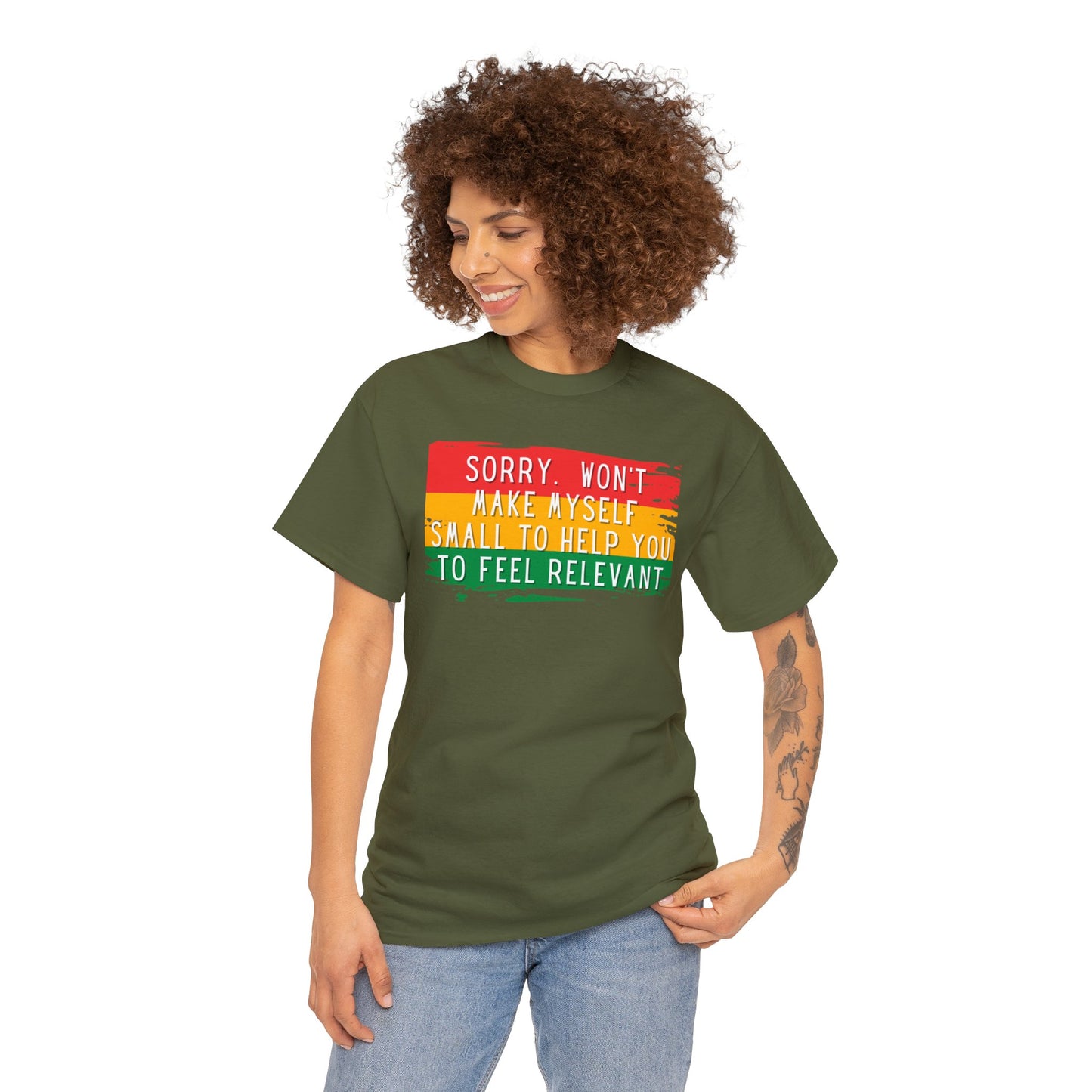 Unapologetic Shirt, Sorry Won't Make Myself Smaller, Shirt for Black History, Shirt for BIPOC, Shirt For Black Pride