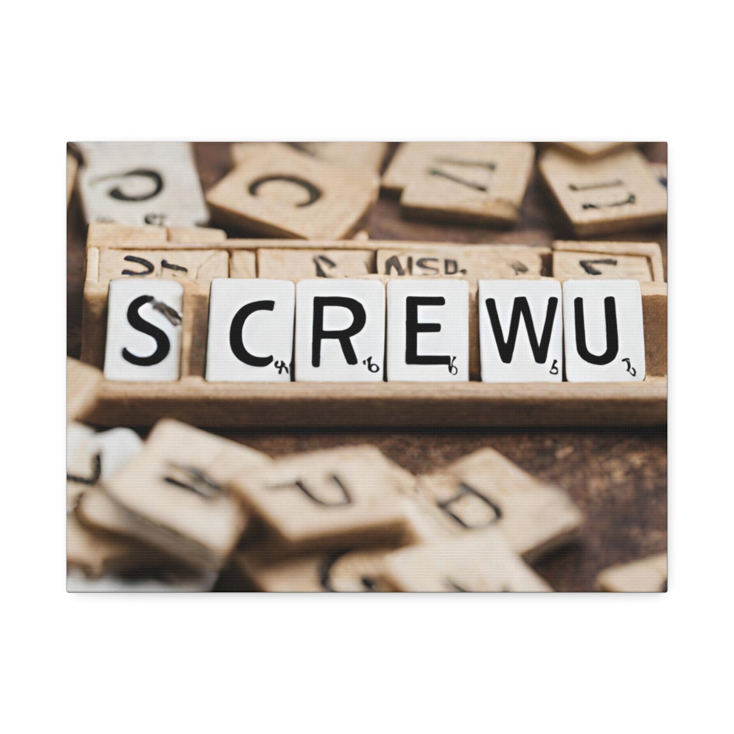 Screw U | Funny Canvas Art | Wall Art | Wall Decor | Office Art | Canvas Stretched, 1.5''