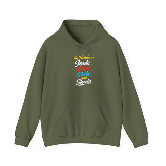 In Florida We Jook Stick Slide and Skate Hoodie – Florida Hip Hop Dance Culture Graphic Hoodie | Miami Tampa Duval Streetwear | Viral TikTok Hoodie In Florida we Jook Stick Slide and Skate Hoodie | Florida Dances Graphic Hoodie Viral TikTok Hoodie