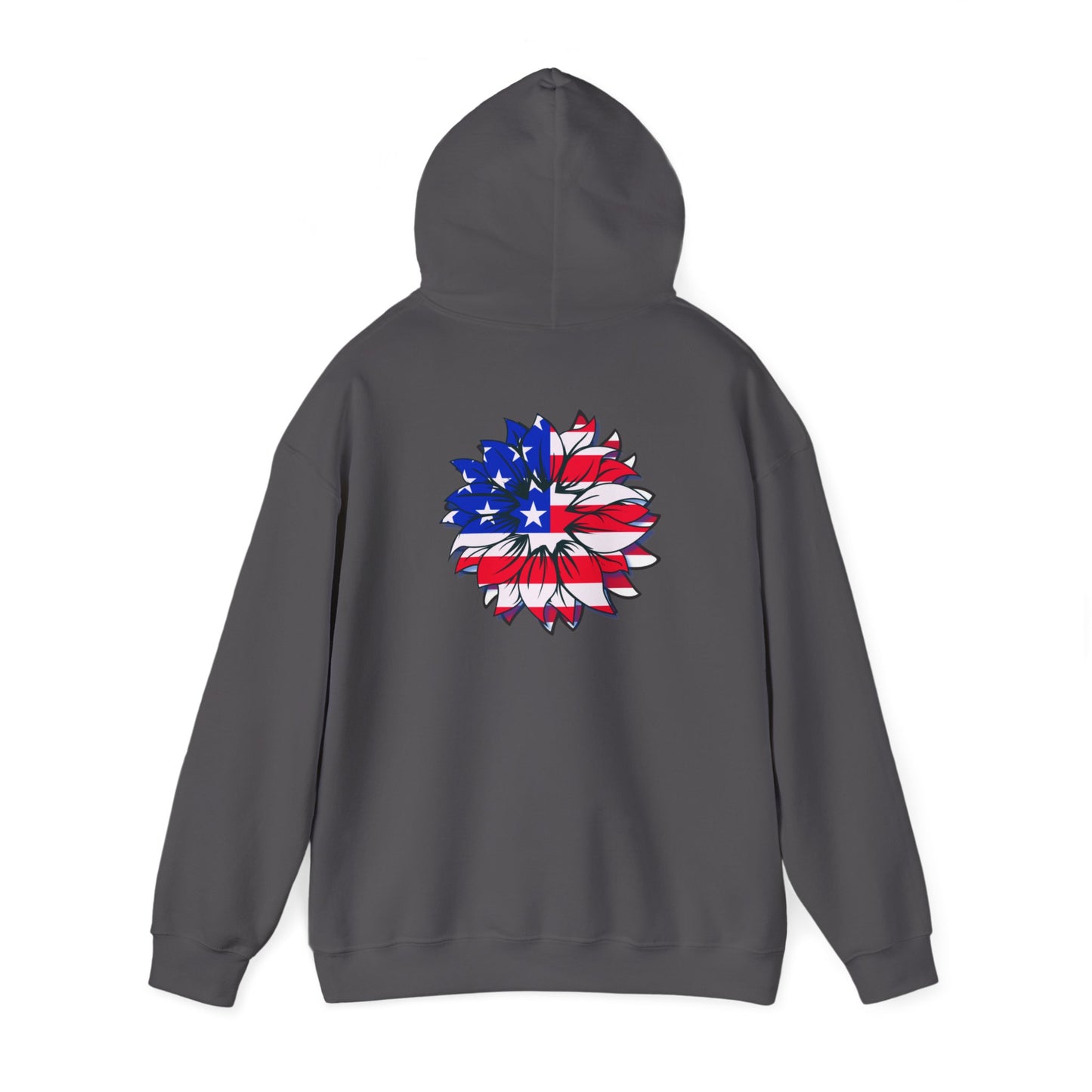 SUNFLOWER US FLAG hoodie, Hoodie for patriots, Gift for American Pride