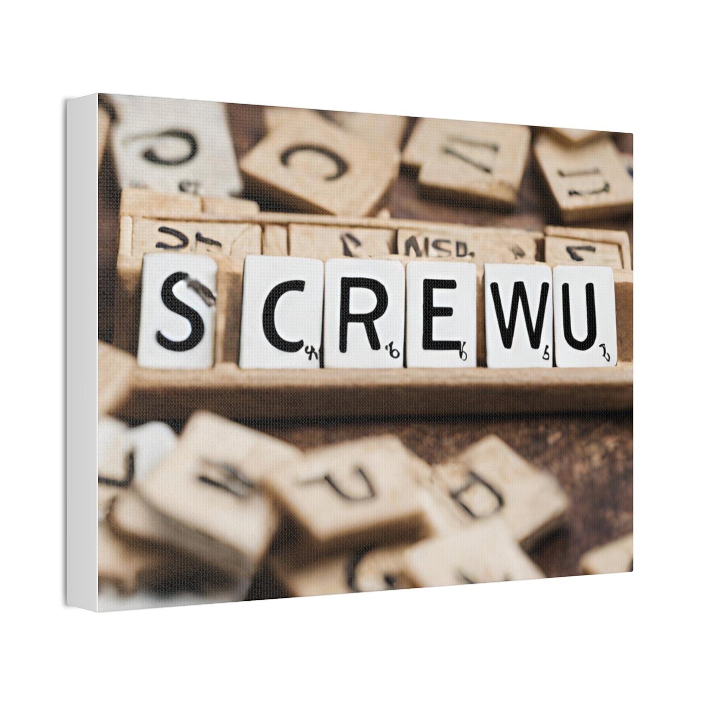 Screw U | Funny Canvas Art | Wall Art | Wall Decor | Office Art | Canvas Stretched, 1.5''