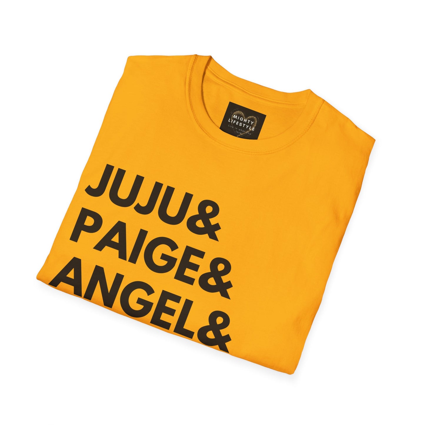 Juju, Paige, Angel and Caitlin | Women's Basketball Shirt | Basketball Tee | Sports Shirt | Gift for Baller | Baller Shirt | Mighty Lifestyle | Softstyle T-Shirt - Mighty Lifestyle