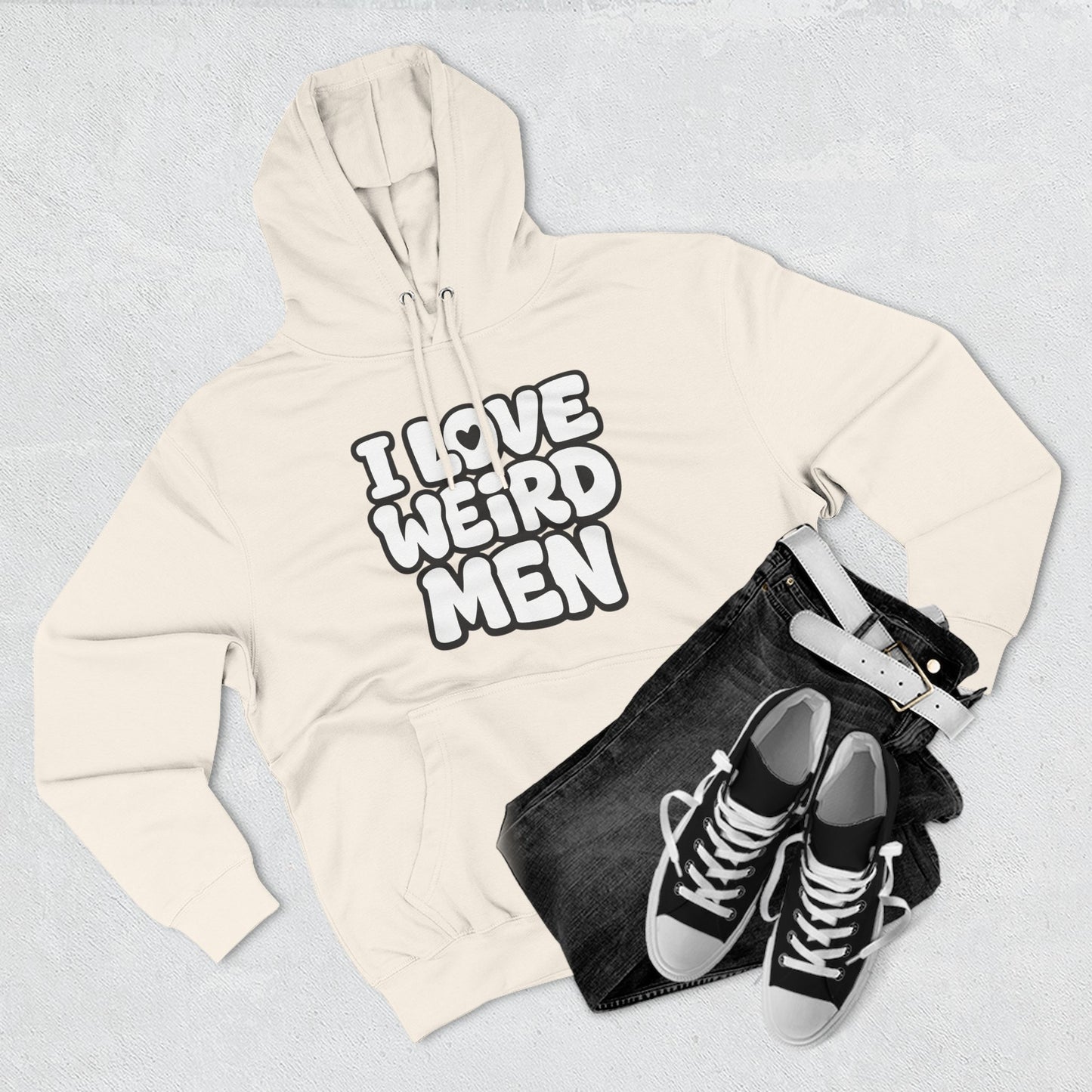 I Love Weird Men Hoodie – Funny Marriage Quote Hoodie, Cozy Three-Panel Fleece Pullover 
I Love Weird Men I Married One Hoodie — Three-Panel Fleece