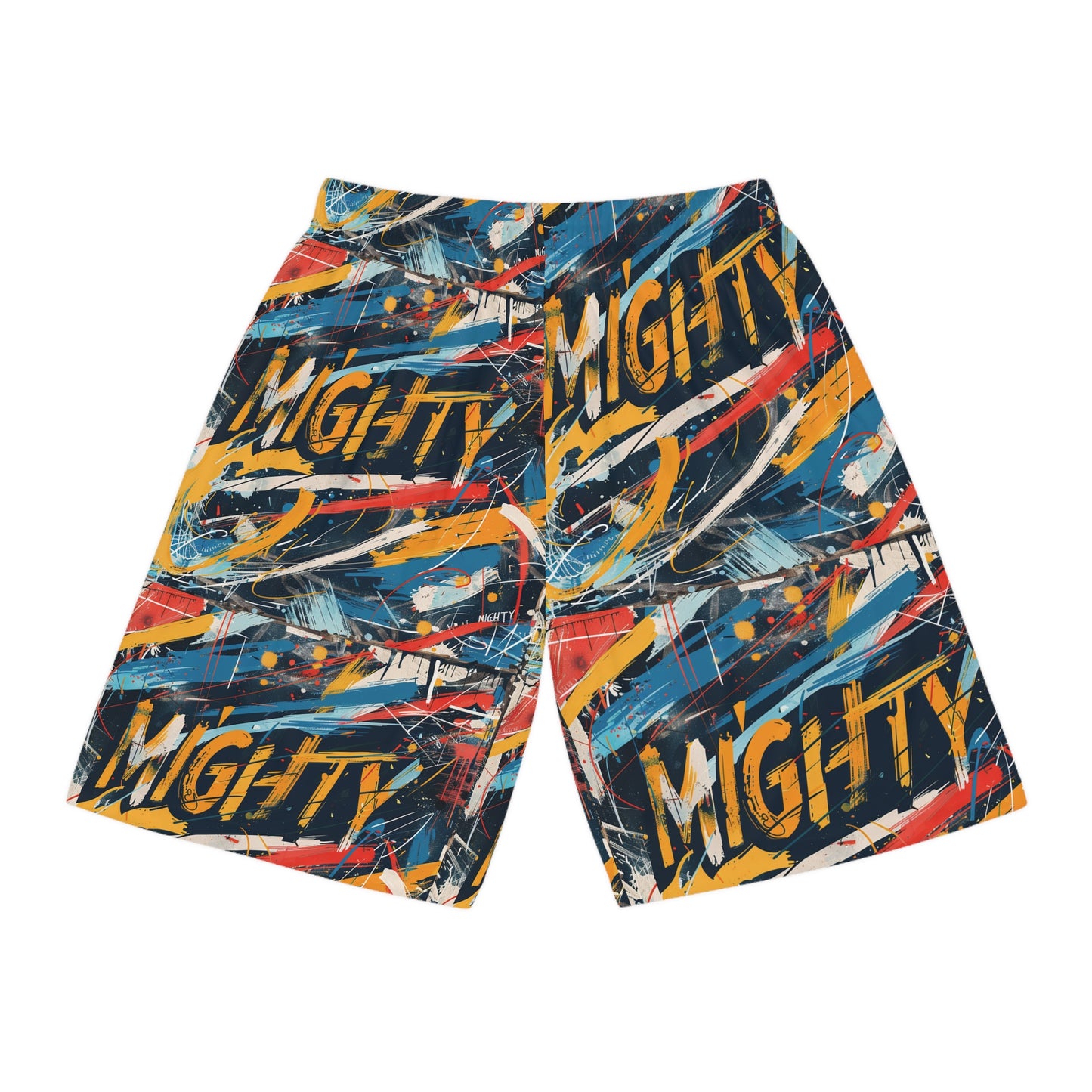 Mighty Graffiti Basketball Shorts — Bold Long Athletic Shorts, Sports Shorts, Gym Shorts