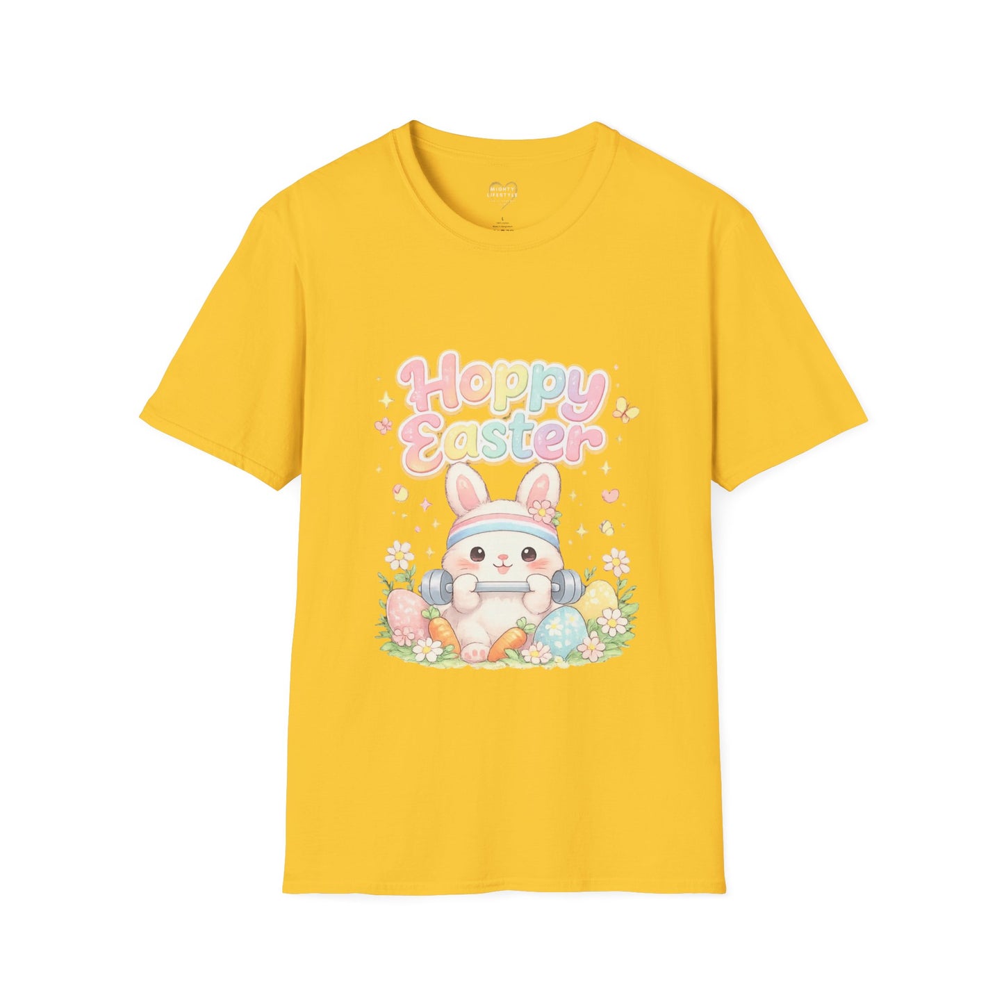 Happy Easter Bunny Graphic Tee – Cute Pastel Easter Shirt for Women, Spring Holiday Outfit, Easter Egg Hunt Shirt
