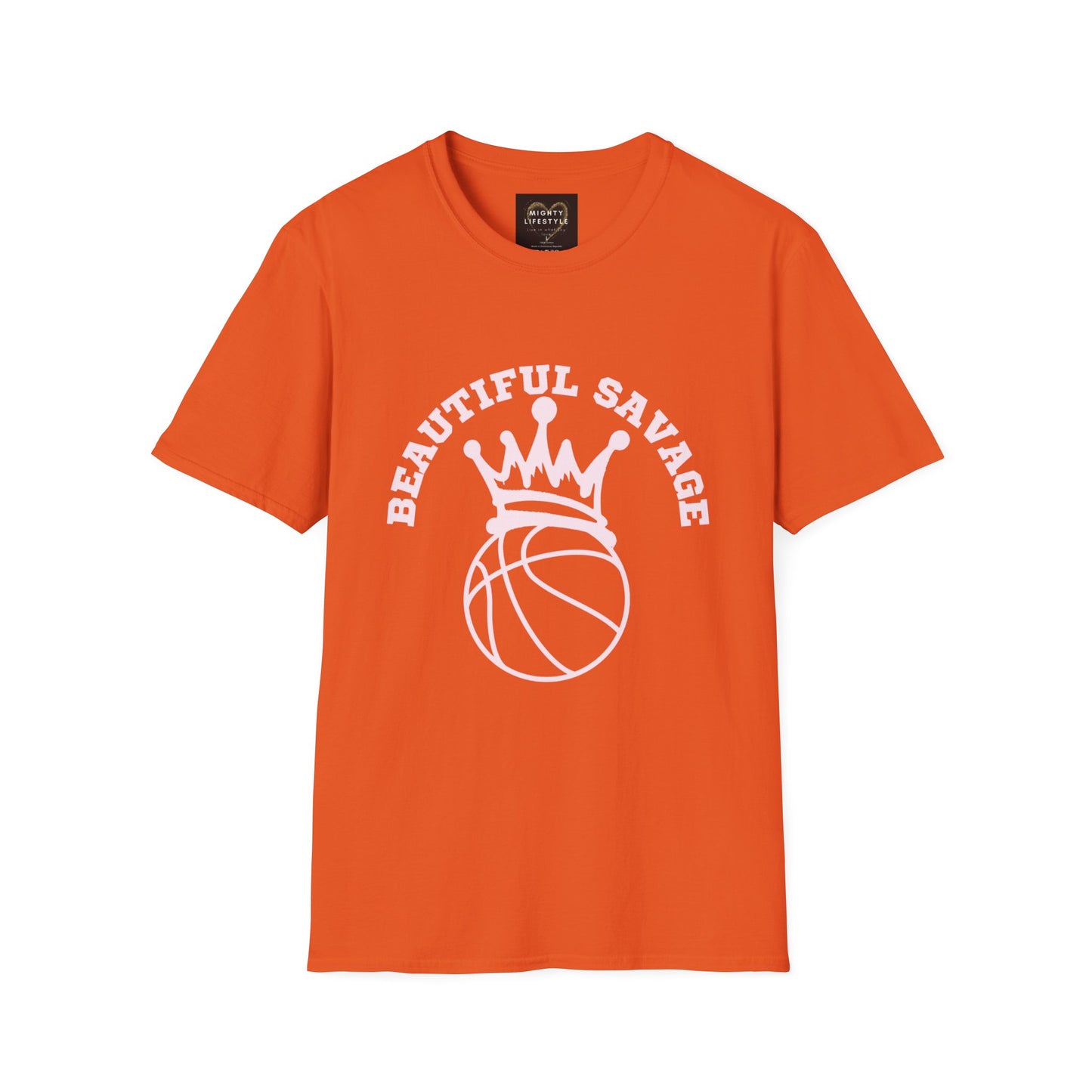 Beautiful Savage | Travel Basketball| AAU Basketball | Basketball Shirt |Basketball Mom| Basketball Dad | Unisex Basketball Shirt | Sports Shirt | Baller Shirt | Mighty Lifestyle | Softstyle T-Shirt - Mighty Lifestyle