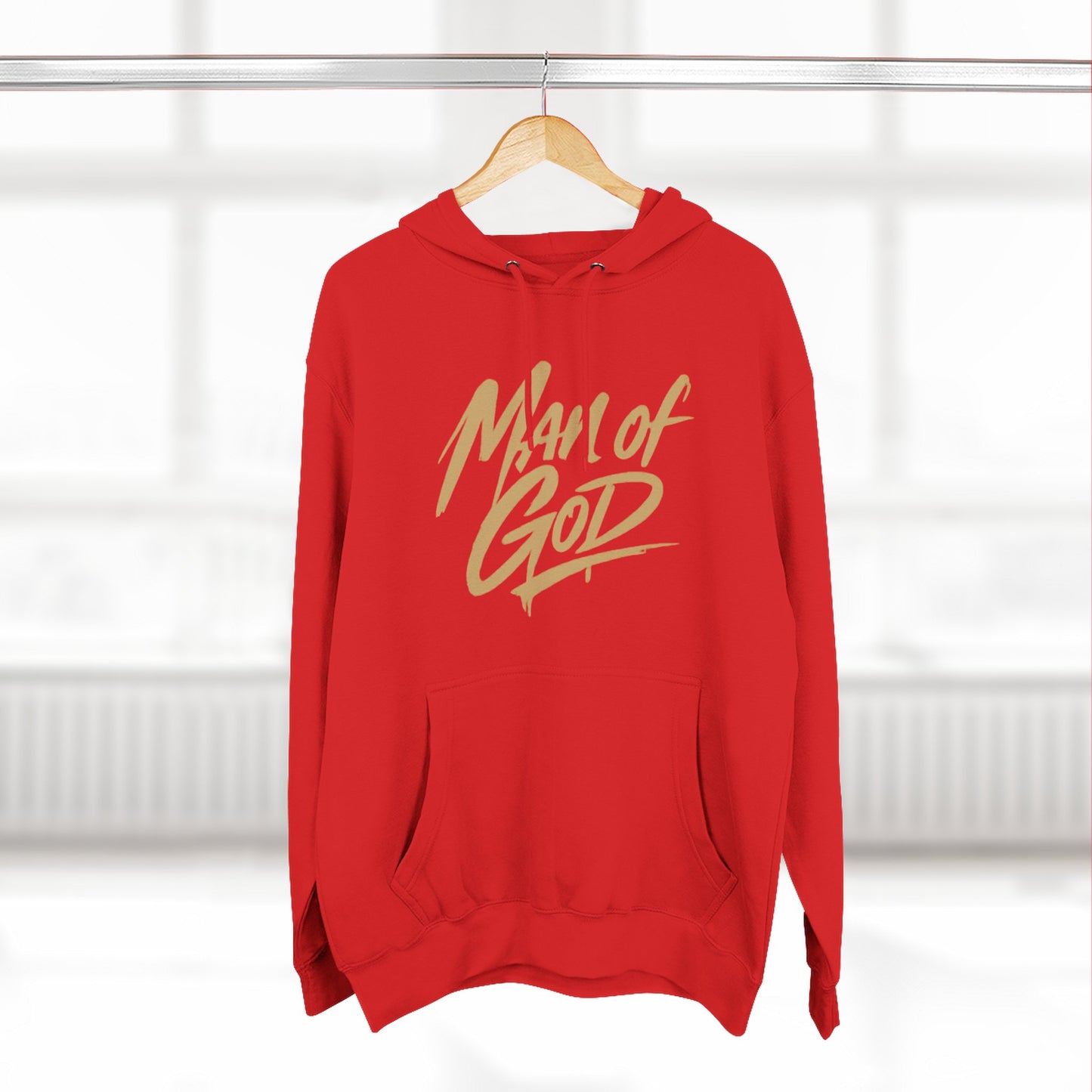 Man of God “Fearfully and Wonderfully Made" Hoodie — Three-Panel Fleece Faith Based Hoodie Christian Hoodie Jesus Hoodie God Hoodie