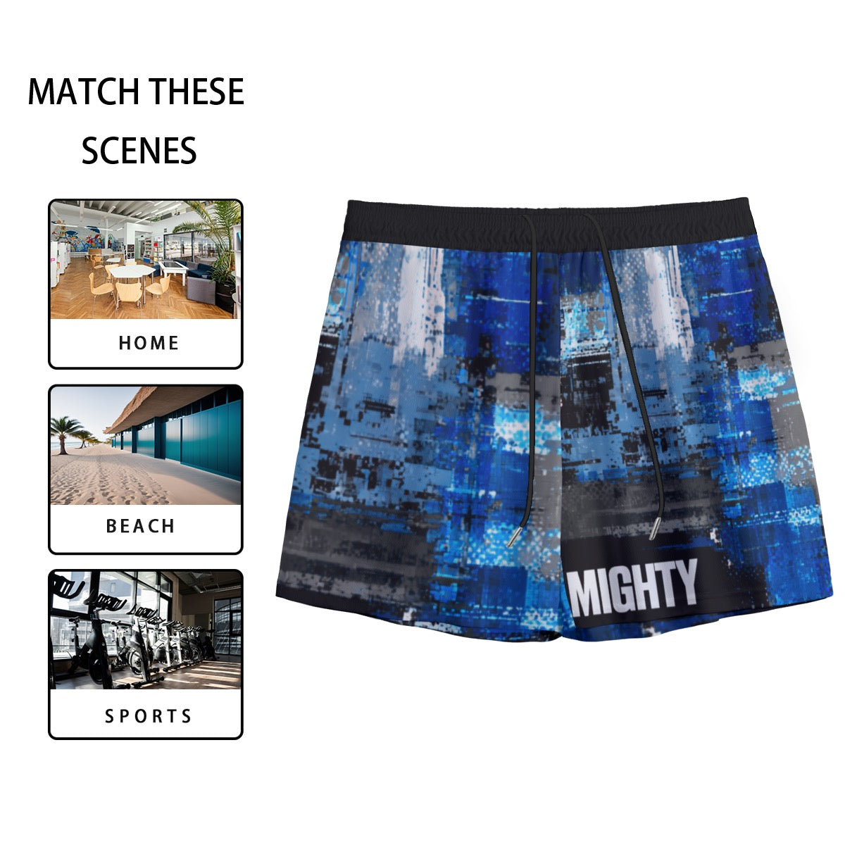 Royal Blue & White Basketball Shorts – Lightweight Mesh Hoop Shorts for Gym Runs, Pickup Games & Street Basketball Royal Blue and White Basketball Shorts Sports Shorts Mesh Shorts