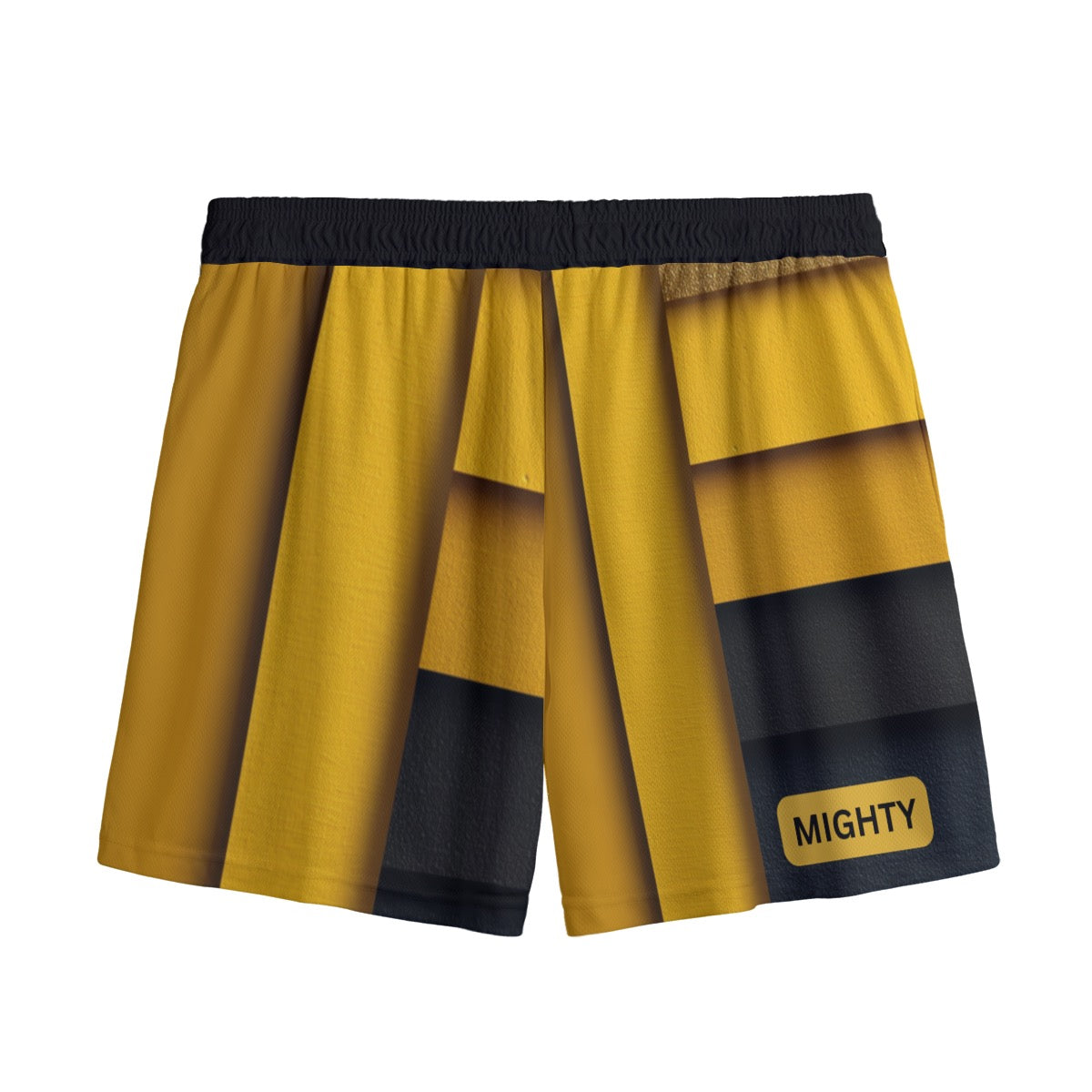 Gold Yellow and Black Basketball Shorts Mesh Shorts