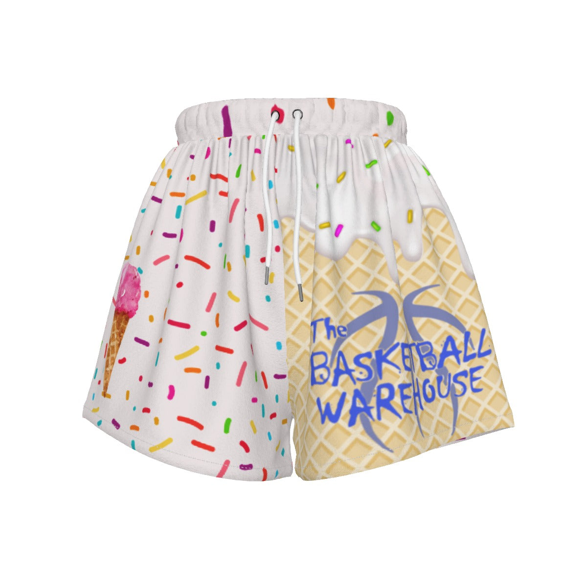Custom Basketball Warehouse Vanilla Frost Ice Cream Drip Basketball Shorts
