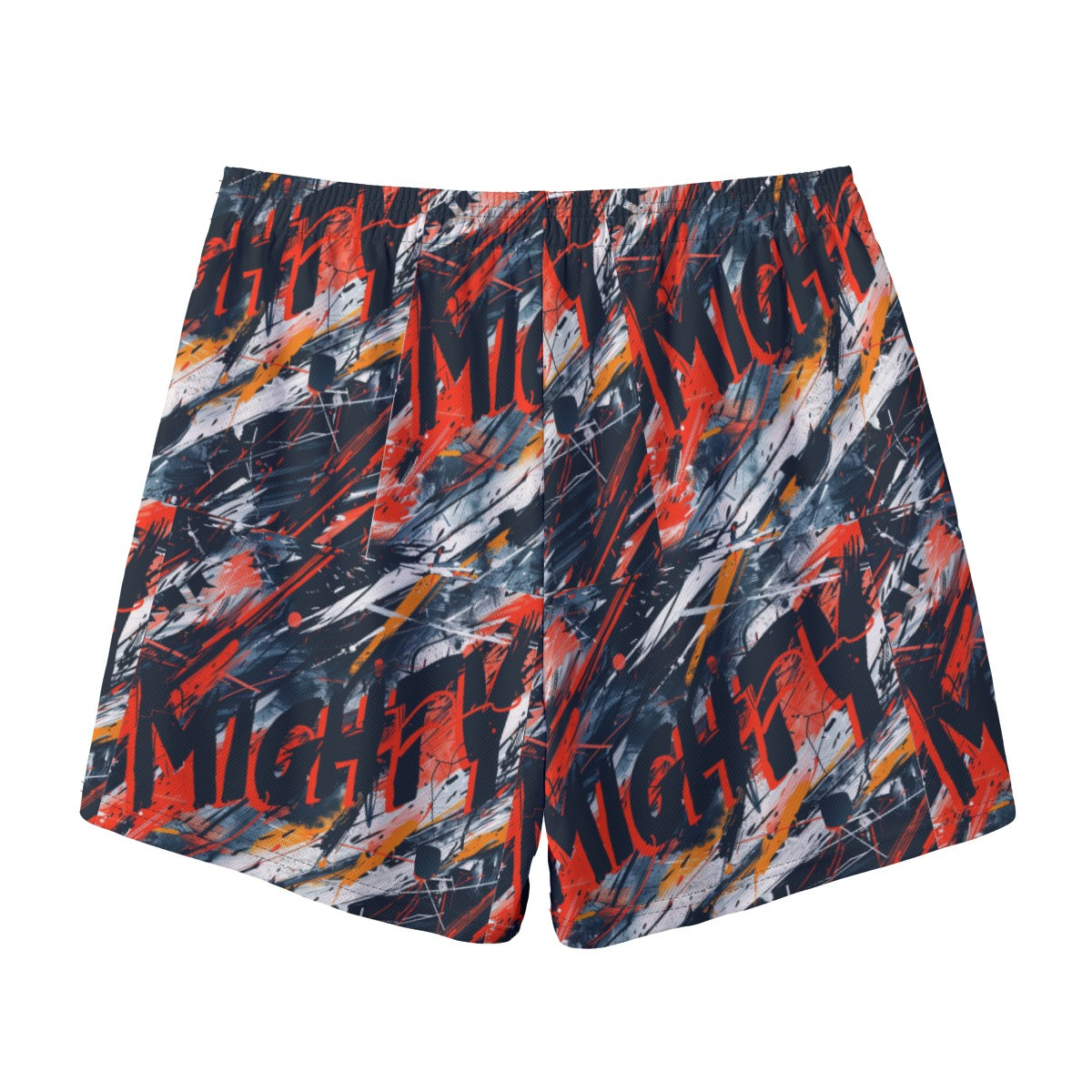 Mighty Abstract Print Basketball Shorts with Pockets – Breathable Gym & Training Shorts, Unisex Athletic Streetwear