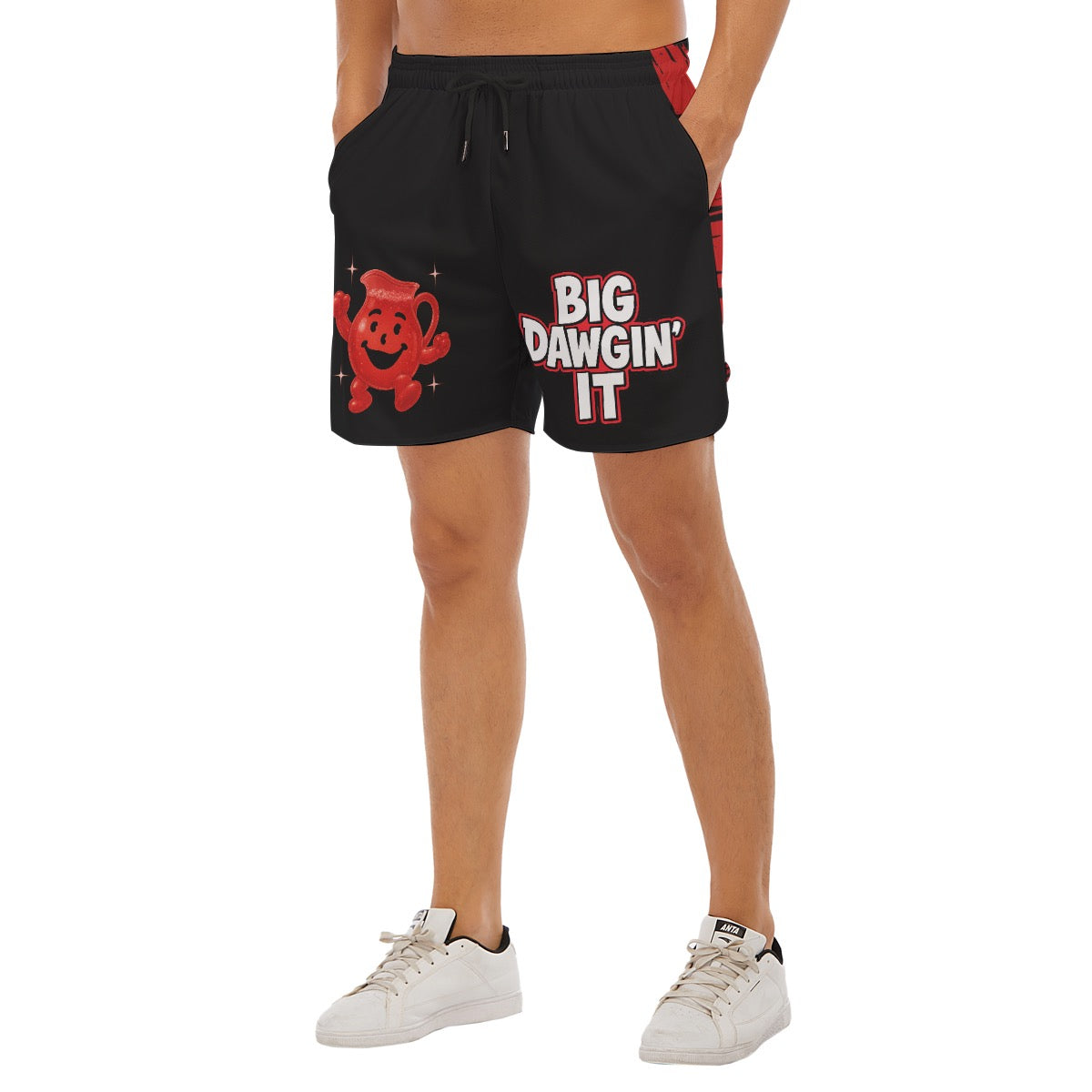Big Dawgin’ It Mr Koolaid Graphic Men's Side Split Running Sport Shorts