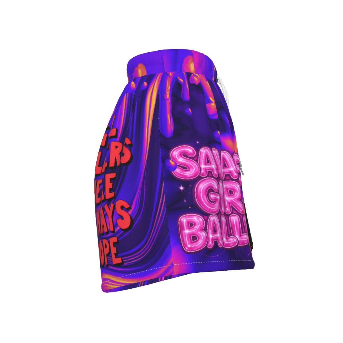 Drippy Black Mighty Lifestyle Savage Girl Baller Basketball Shorts – Women & Teen Athletic Hoop Shorts | Street Basketball & Gym Fit