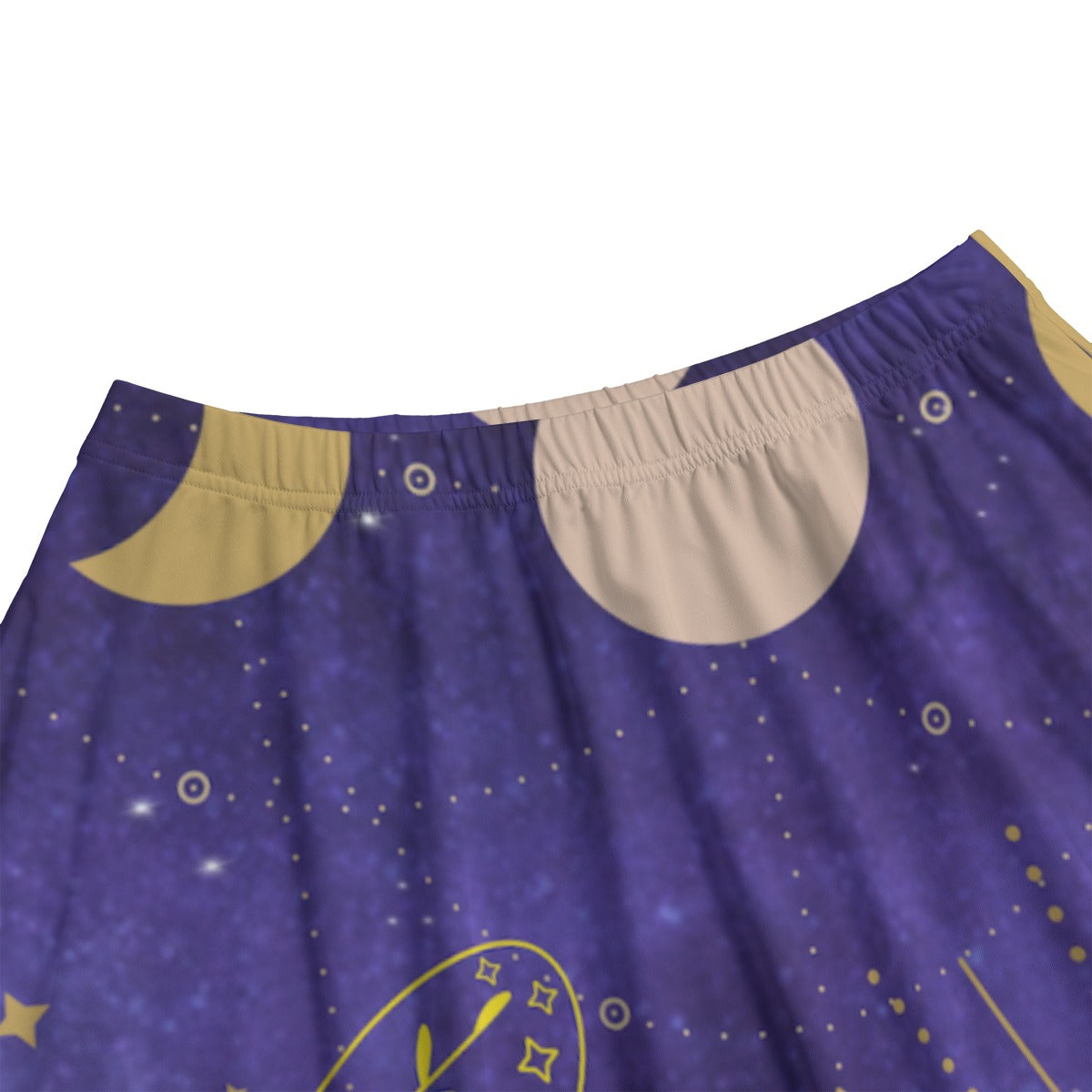 Astrological Stars Moon Women's Long Maxi Skirt With Pockets