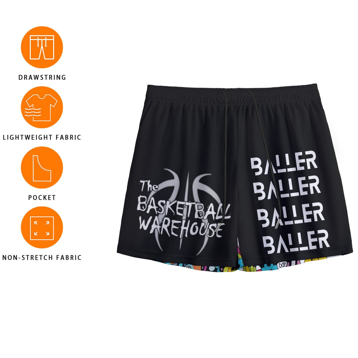 BW MyZoo Baller Men's Mesh Shorts | BW MyZoo Baller Men’s Mesh Shorts – Breathable Sports & Athletic Shorts for Men