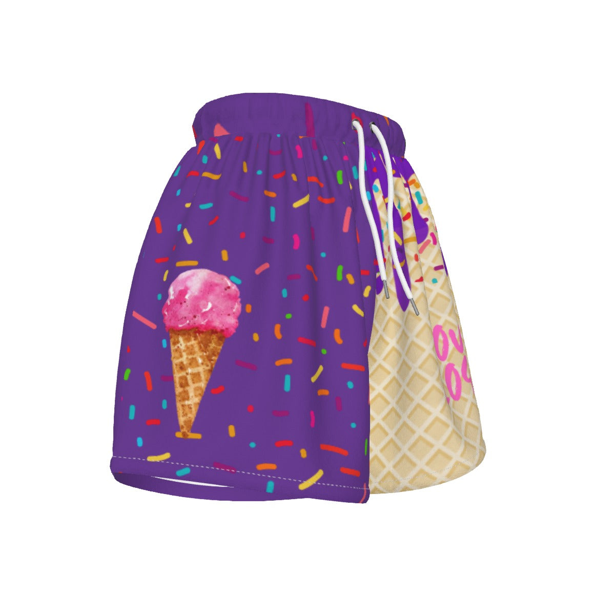 Custom Your Logo Grape Ice Cream Drip Basketball Shorts