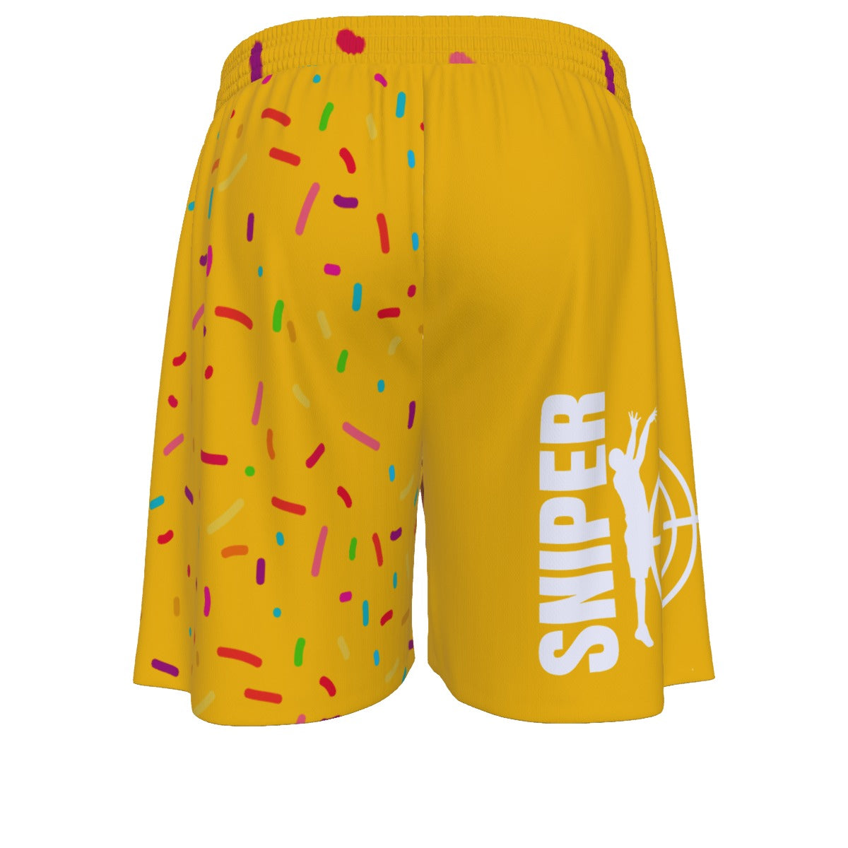 Custom Basketball Warehouse Honey Gold ice Cream Drip  Men's Basketball Shorts