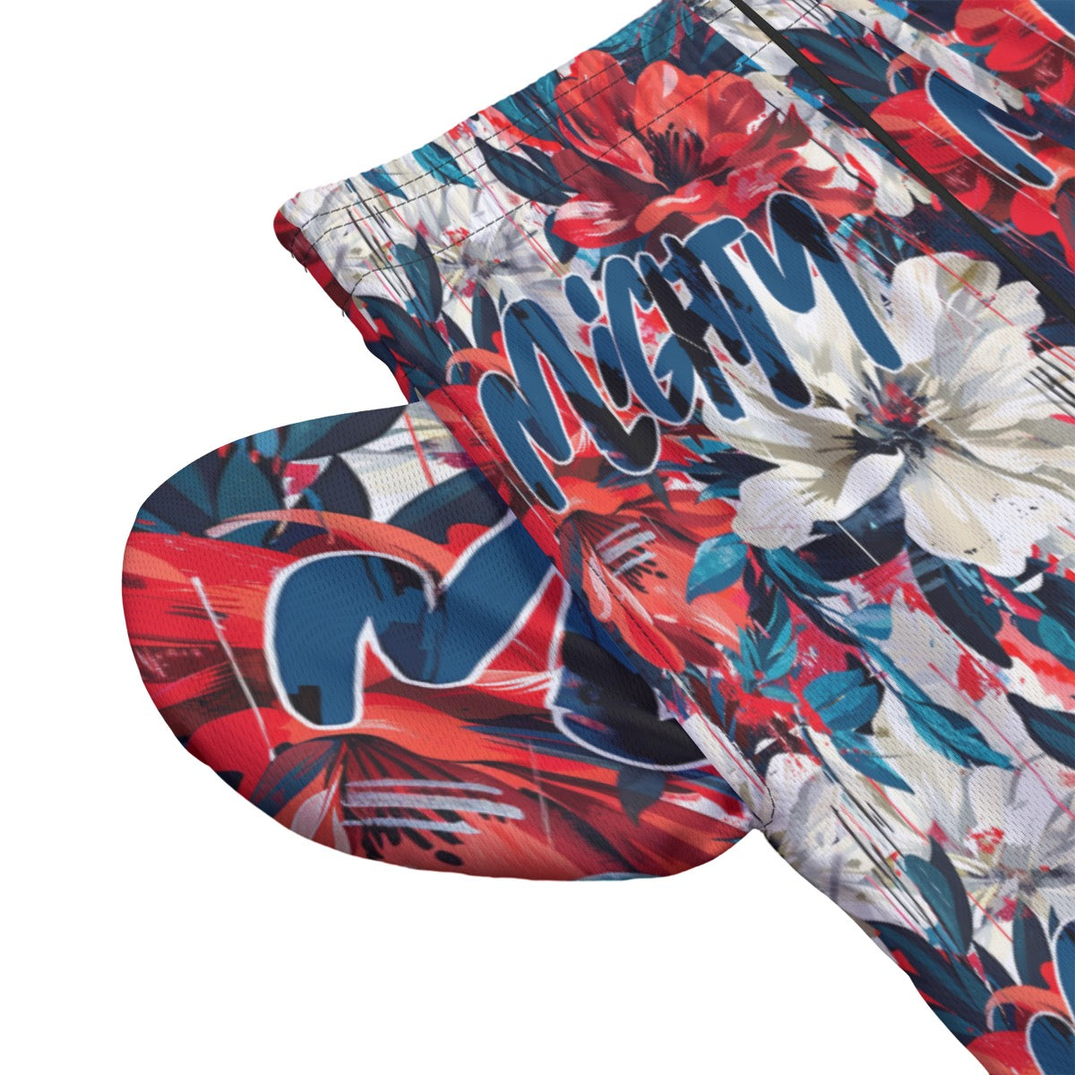 Floral Blue Mighty Print Basketball Shorts with Pockets – Breathable Gym & Training Shorts, Unisex Athletic Streetwear
