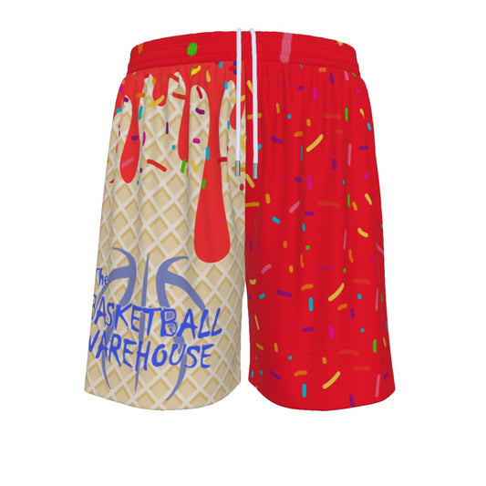 Custom Basketball Warehouse Cherry Ice Cream Drip Men's Basketball Shorts