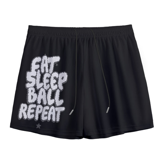 Eat Sleep Ball Repeat Men's Mesh Shorts | Eat Sleep Ball Repeat Men’s Mesh Basketball Shorts – Breathable Sportswear for Training, Gym, or Beach