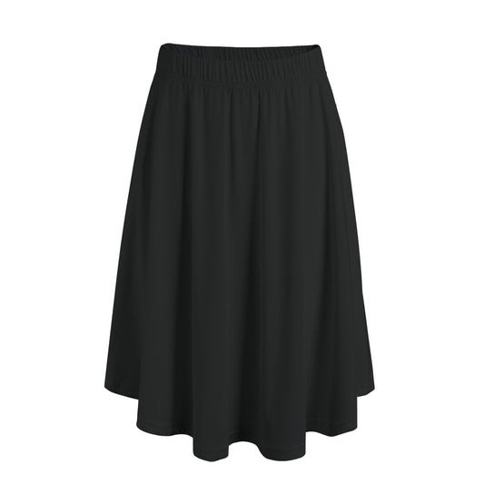 ML Minimalist Black Women's Long Maxi Skirt With Pockets