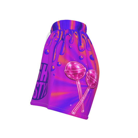 Drippy Fuchsia Mighty Lifestyle Savage Girl Baller Basketball Shorts for Women & Teens – Hoop Style Get Buckets Shorts | Lightweight Training & Game Day Fit Sports Shorts