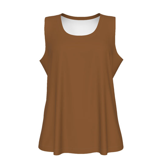 Gemma Minimalist Brown Light Weight Women's Sports Brown Tank Top