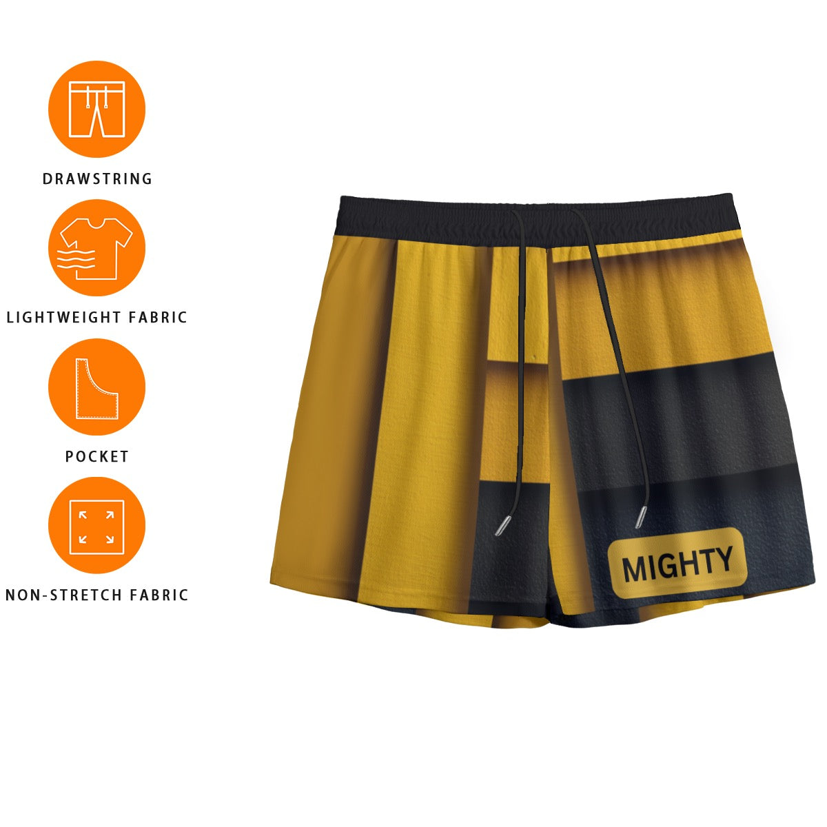 Gold Yellow and Black Basketball Shorts Mesh Shorts