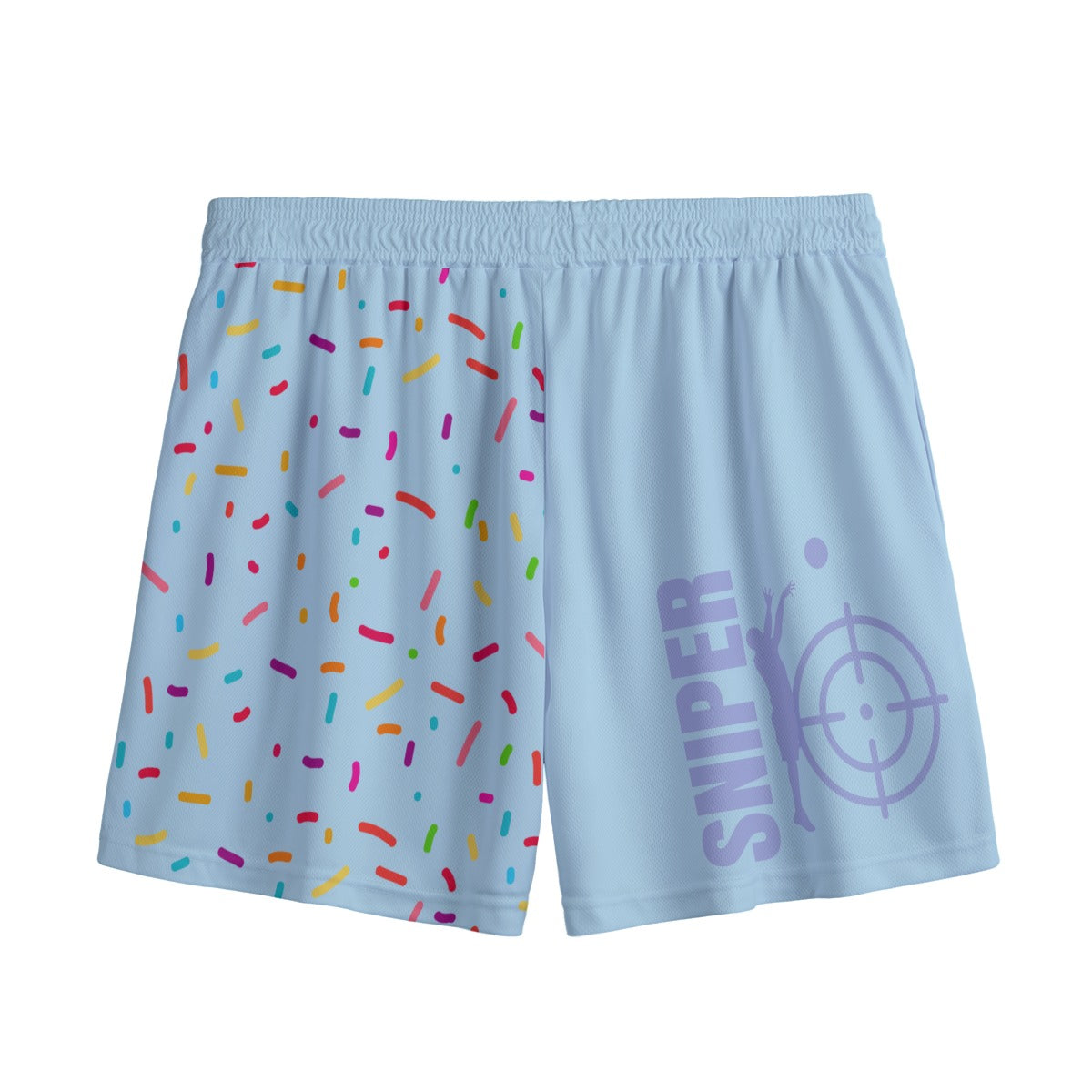 Custom Men’s Sky Blueberry Ice Cream Drip Mesh Basketball Shorts – Personalized Team or Streetwear Shorts | Lightweight Breathable Sports Shorts | Your Logo  Men's Sky Blueberry Ice Cream Drip Mesh Shorts