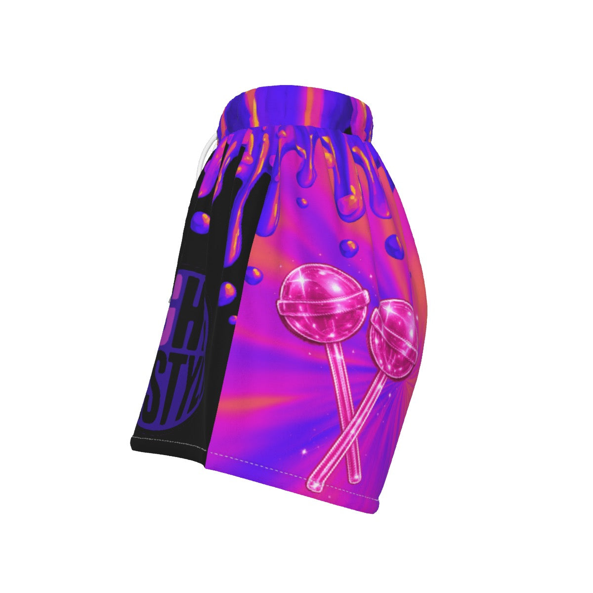 Drippy Black Mighty Lifestyle Savage Girl Baller Basketball Shorts – Women & Teen Athletic Hoop Shorts | Street Basketball & Gym Fit